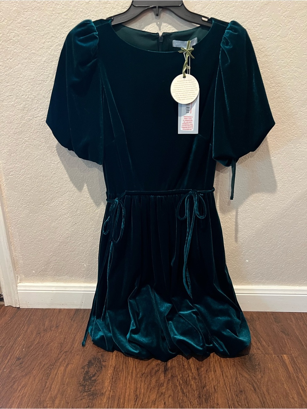 ANTONIO MELANI Teal Velvet Mini Dress